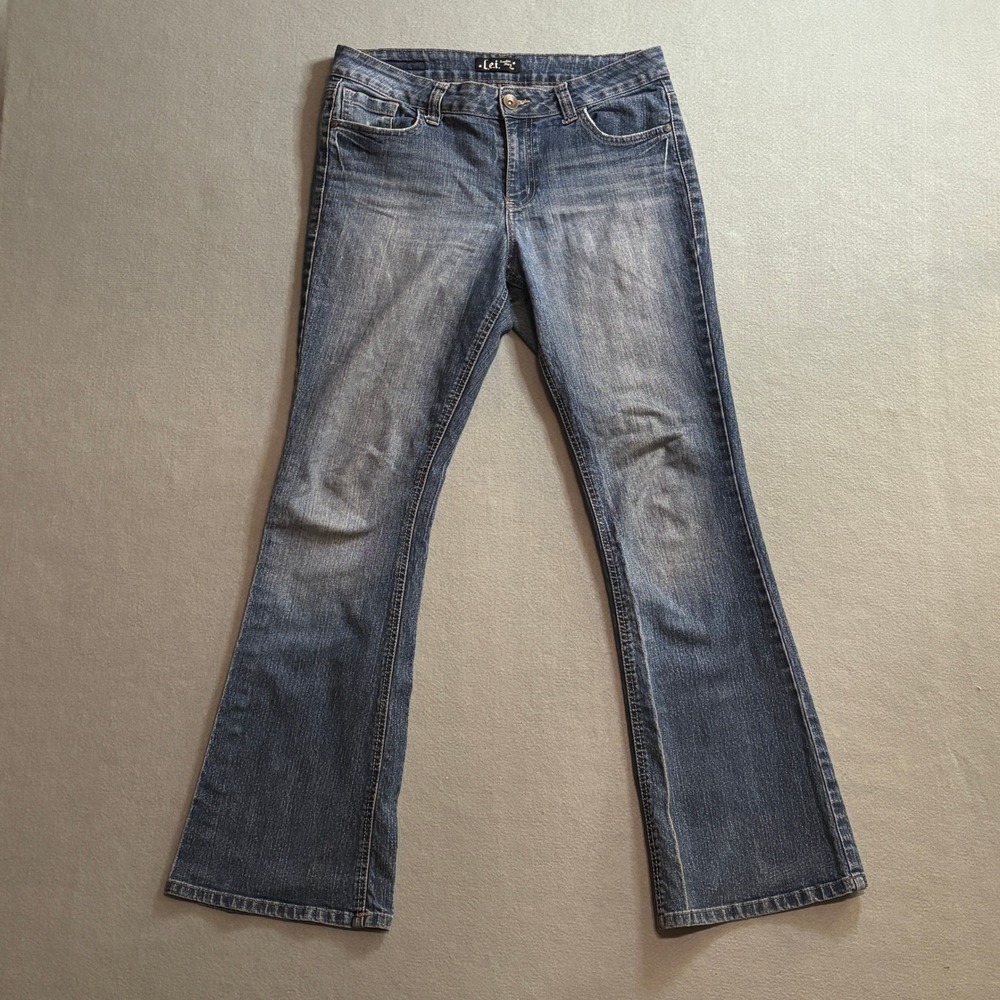L.E.I.‎ Sophia Bootcut Jeans Womens 11 Blue Denim Mid Rise LJ20193-EBW